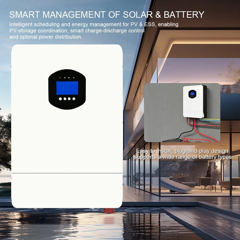 Inversor Híbrido Off-Grid Tudo-em-Um 3kw 6kw 12kw Carregador Utilitário e MPPT Solar Integrado para Residencial