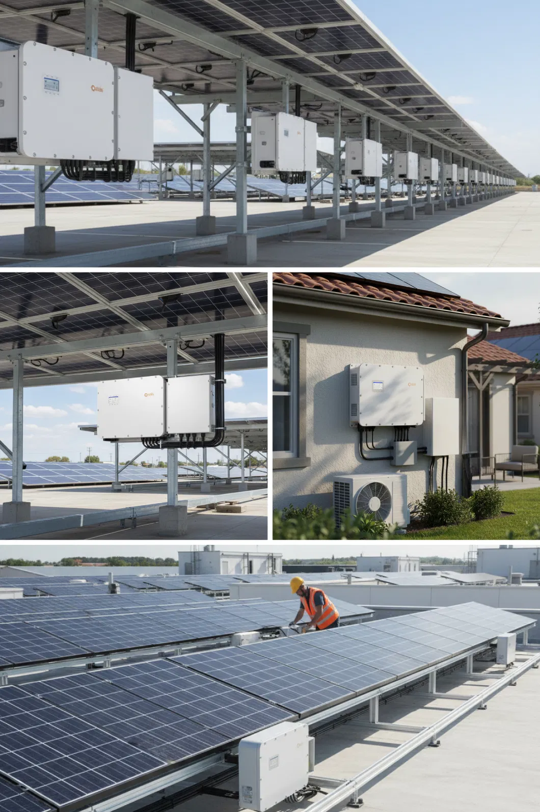 Instalação Industrial de Painéis Solares e Inversores