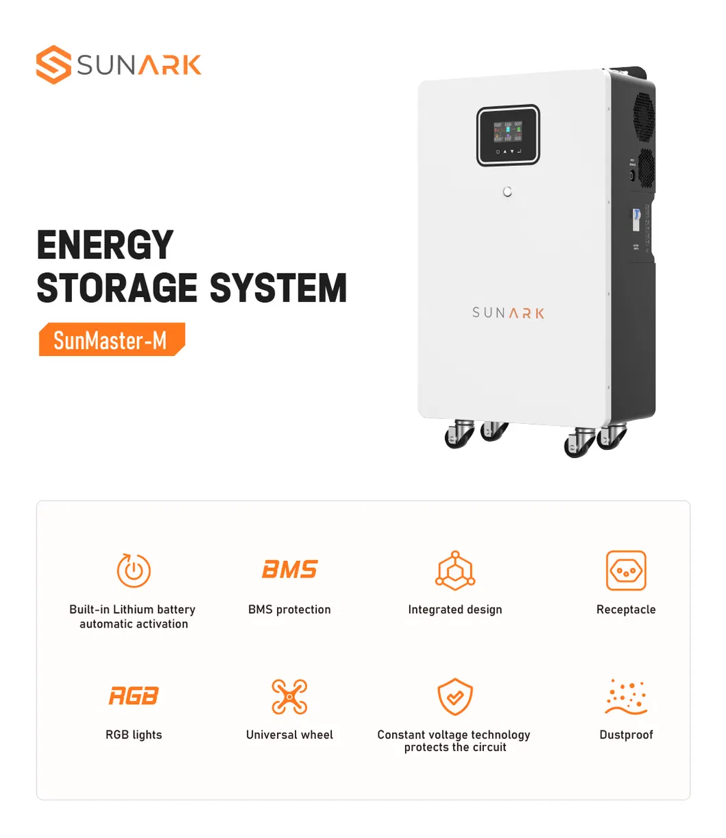 Inversor Híbrido Móvel de Bateria de Armazenamento de Energia 12.8V 25.6V 100ah Tudo em Um Bateria de Lítio