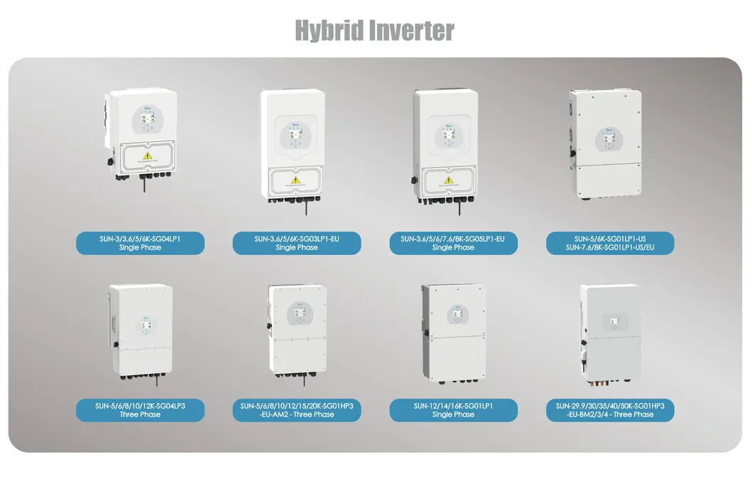 Inversores Híbridos Solares Industriais Deye Sun-12K-Sg04lp3-EU para Armazenamento de Energia