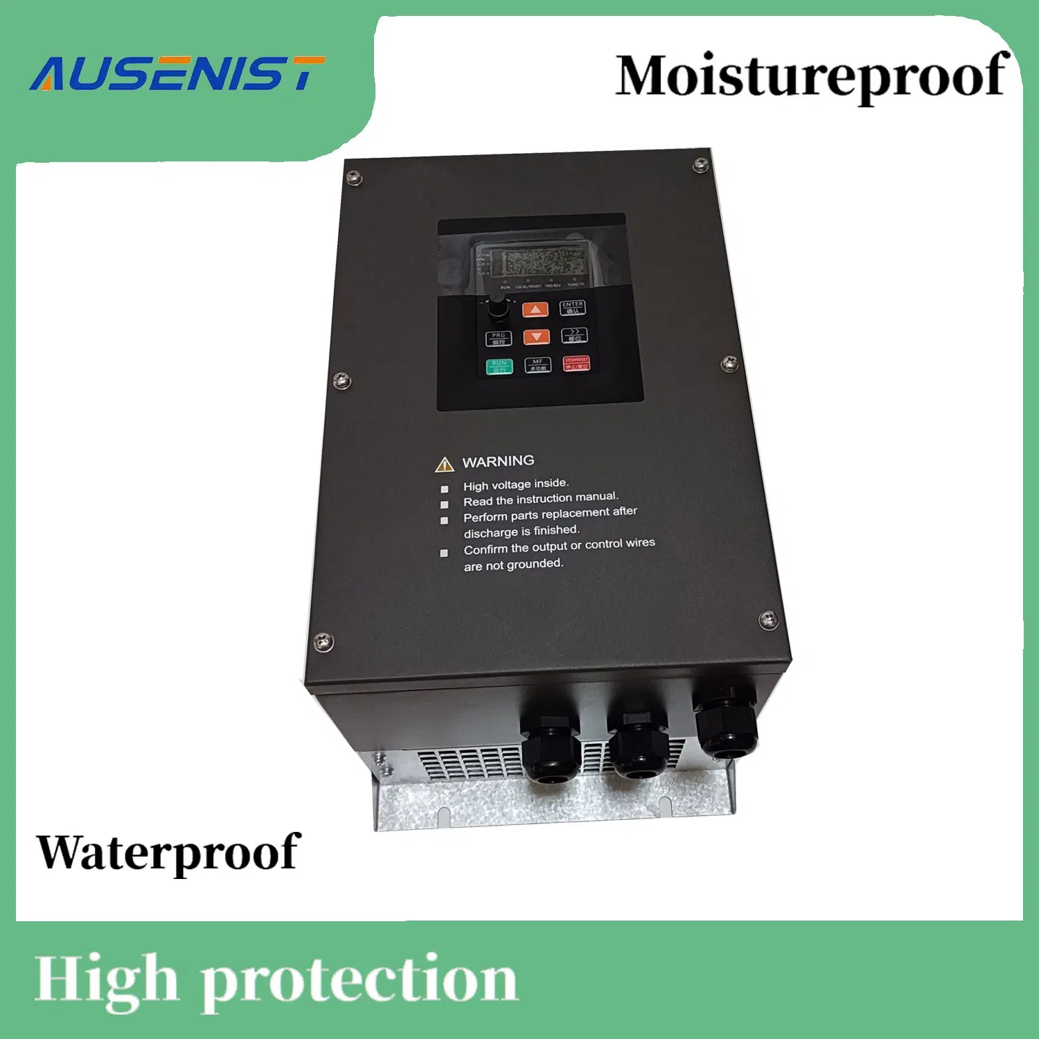 Inversor de Bomba de Água Solar Ausenist DC para AC Monofásico VFD de Bomba Solar IP65 360-460V 3 Fase 2 Anos Inversores DC/AC Triplo