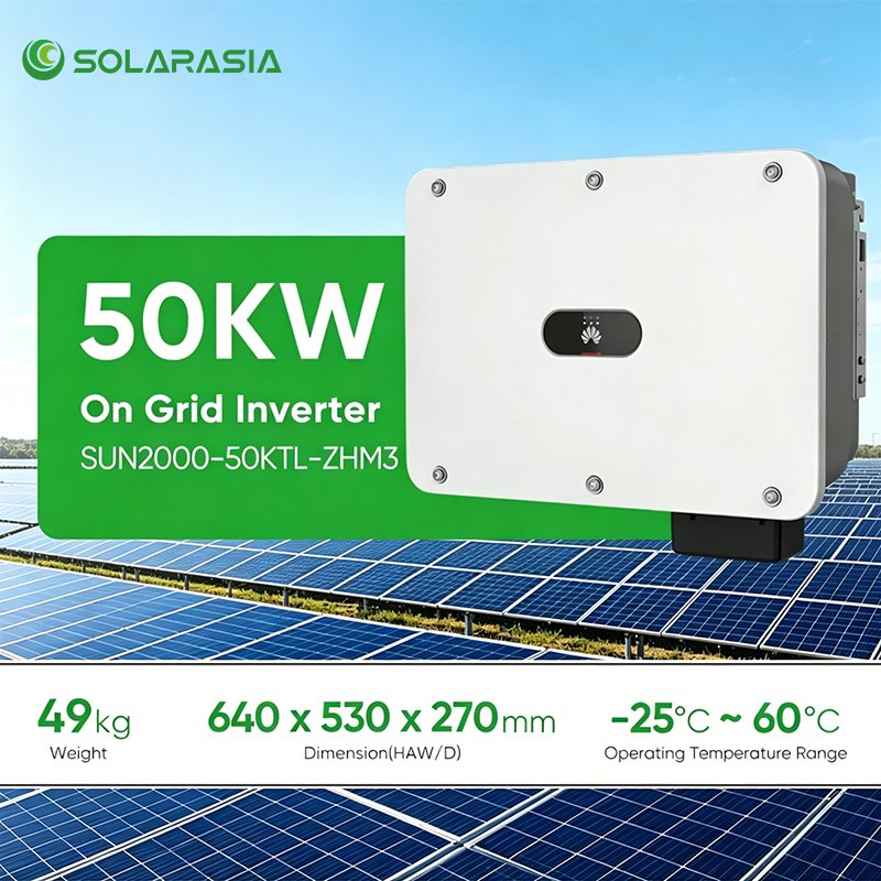 Inversor Solar Huawei Sun2000 50ktl Zhm3 50kw Inversor Solar Trifásico Inteligente para Sistema Solar Comercial