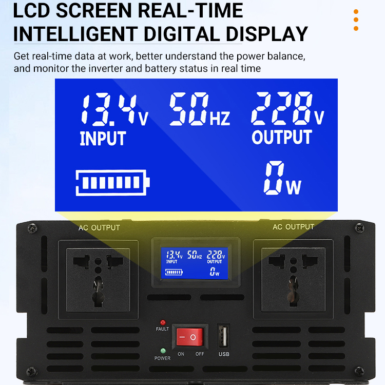 300W/500W/1500W/2000W/3000W/5000W/6000W Inversor de Potência de Onda Senoidal Pura