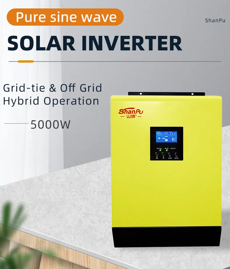 Inversor Fotovoltaico Inteligente Atacado 5kw Conectado à Rede/Off Grid Onda Senoidal Pura Máquina Integrada Inversor Solar MPPT
