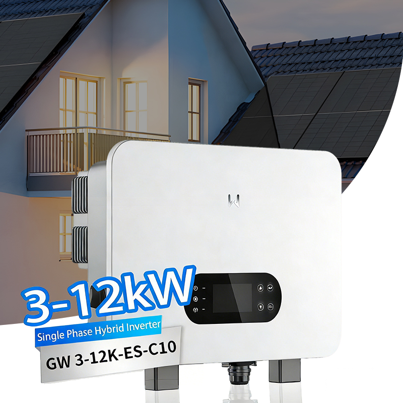 Inversor Conversor de Energia Solar Goodwe 3kw 5kw 6kw 8kw 10kw 12kw Inversor Solar Híbrido Monofásico de Baixa Tensão 48V Bateria para Sistema Fotovoltaico Residencial