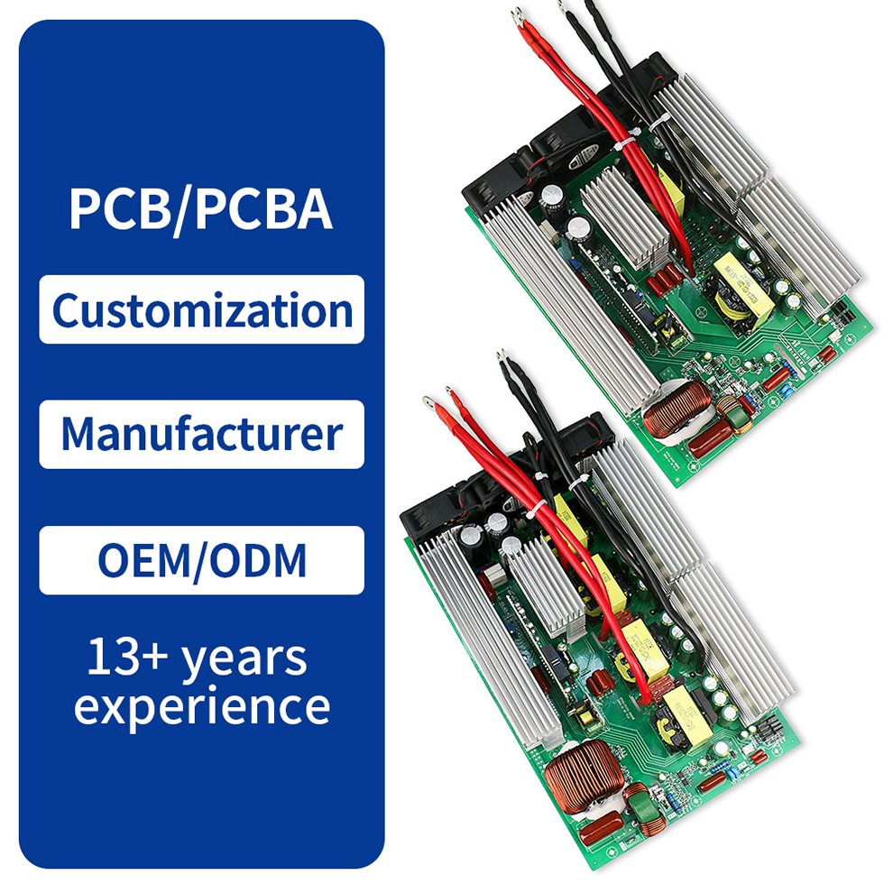 Fabricante de montagem impressa eletrónica circuito de inversor solar personalizado PCBA PCB Placa de controlo de design