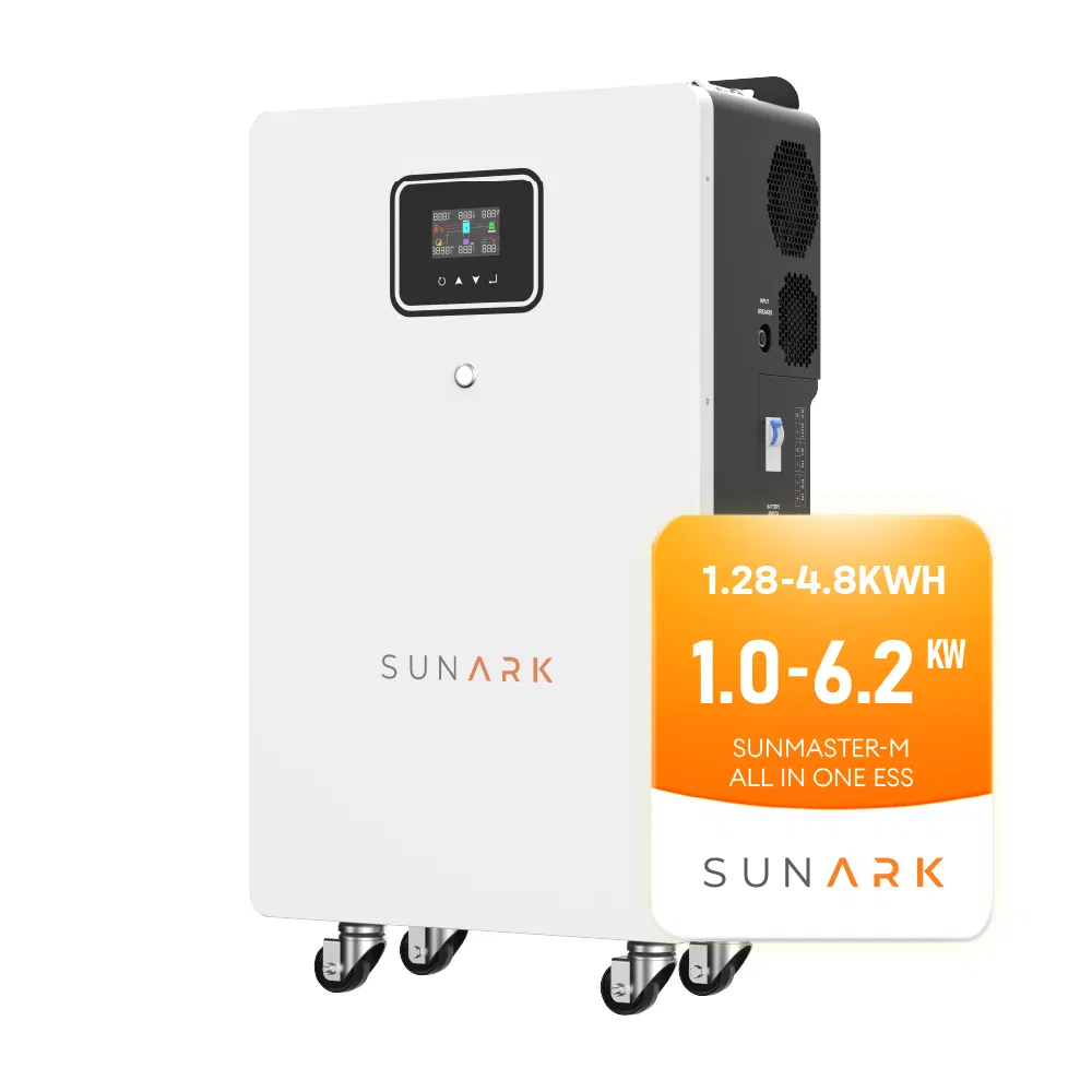 Inversor Híbrido Móvel de Bateria de Armazenamento de Energia Sunark 12.8V 25.6V 100ah Tudo em Um Bateria de Lítio