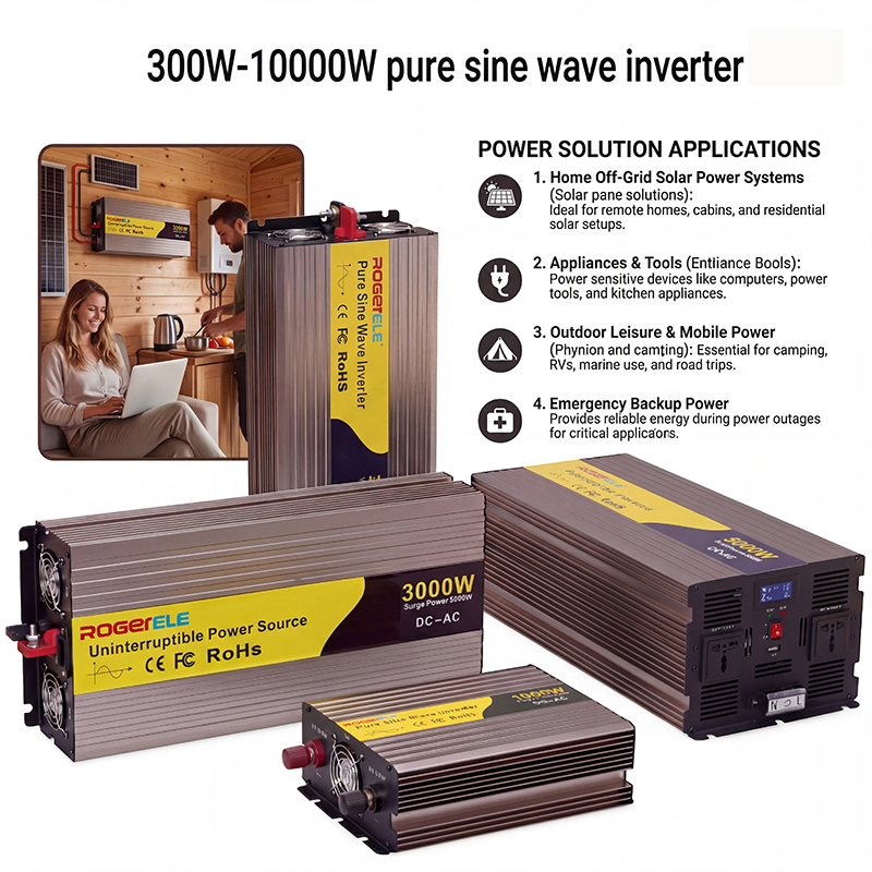 2000W 2000 Inversor de Onda Senoidal Pura para Uso Doméstico Watt, Inversor de Potência para Carro