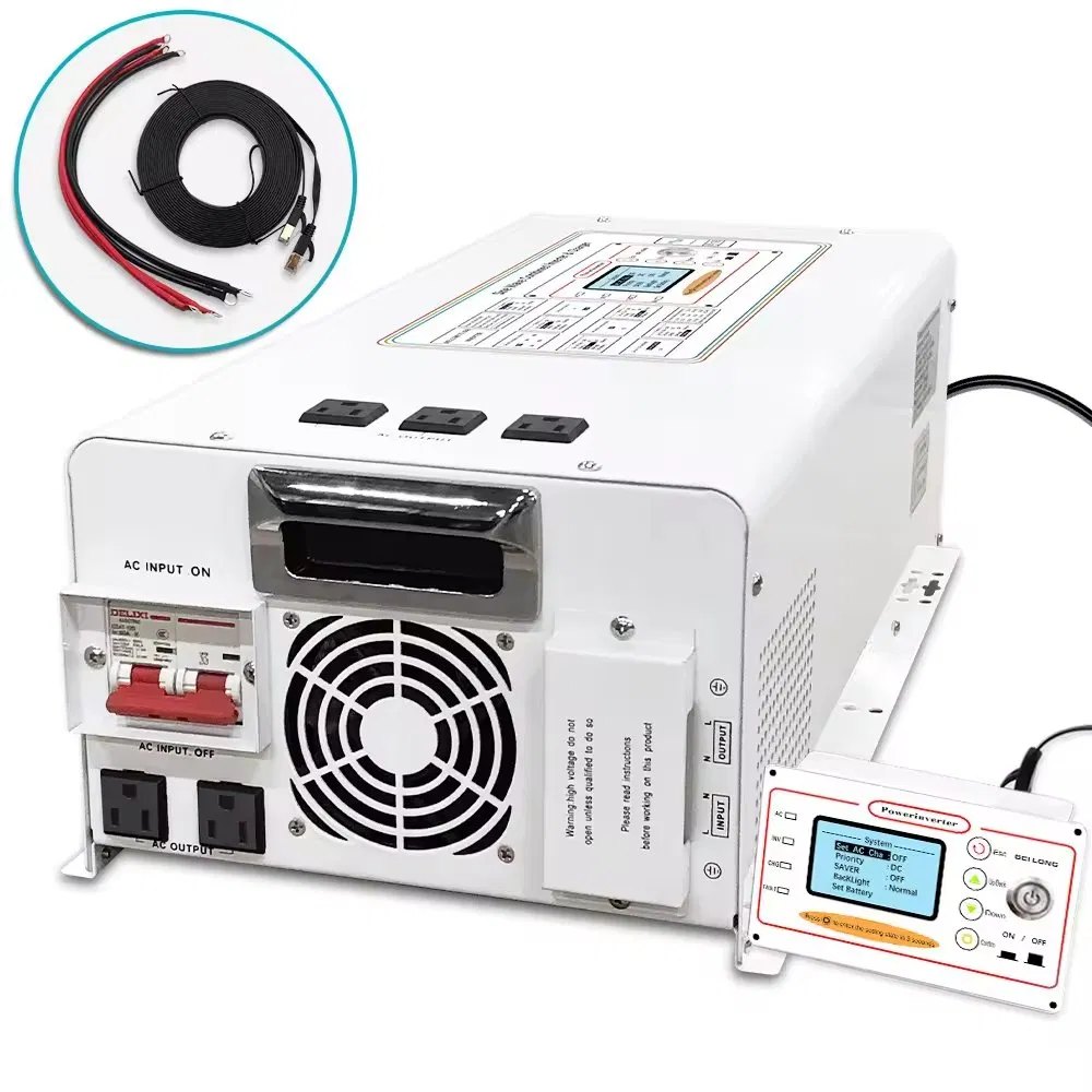 Potência Classificada 7000W Potência de Pico 21000W 24V 48V 60V 72V para 110V 220V UPS Inversor de Baixa Frequência de Onda Senoidal Pura