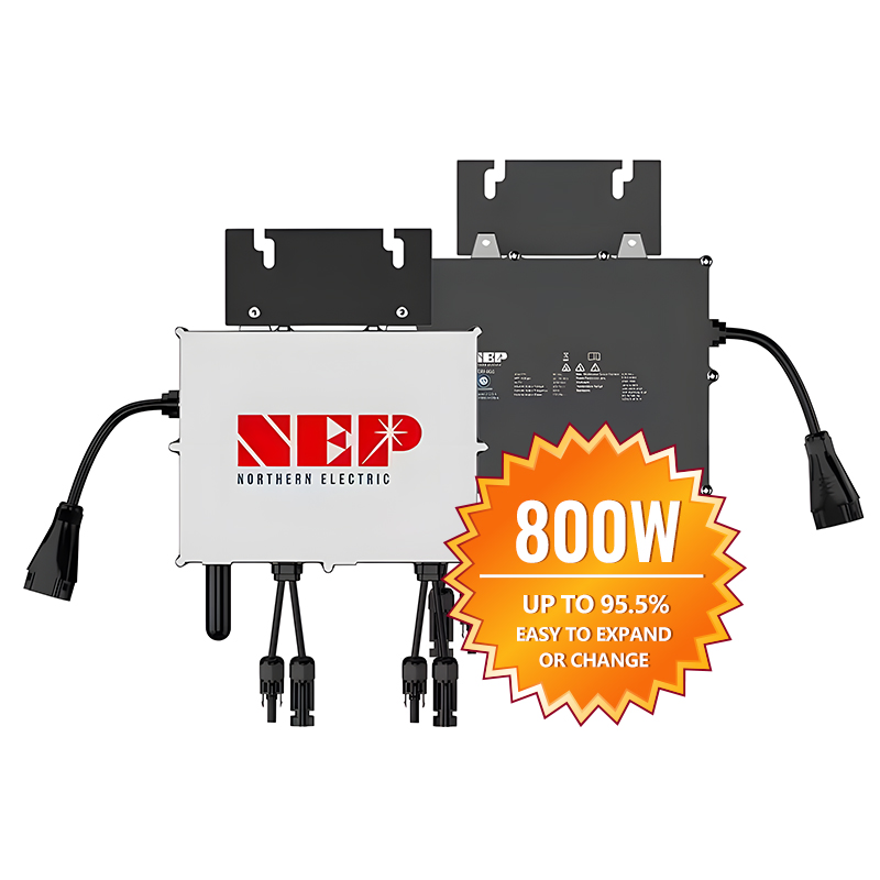 Inversor Micro à Prova d'Água Nep 800W para Sistema de Energia Solar Conectado à Rede 110V 230V para Casa e Varanda Solar