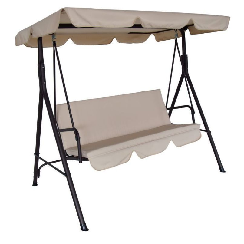 مظلة حماية من الشمس أنيقة متعددة الاستخدامات مريحة 3-Seater كرسي هزاز