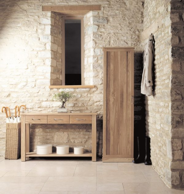 طاولة كونسول خشبية من البلوط الصلب المعاصر الشمالي 3 مع أدراج للردهة وغرفة المعيشة وغرفة النوم