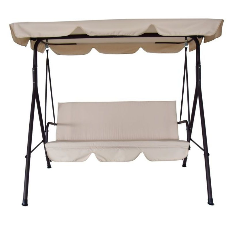مظلة حماية من الشمس أنيقة متعددة الاستخدامات مريحة 3-Seater كرسي هزاز