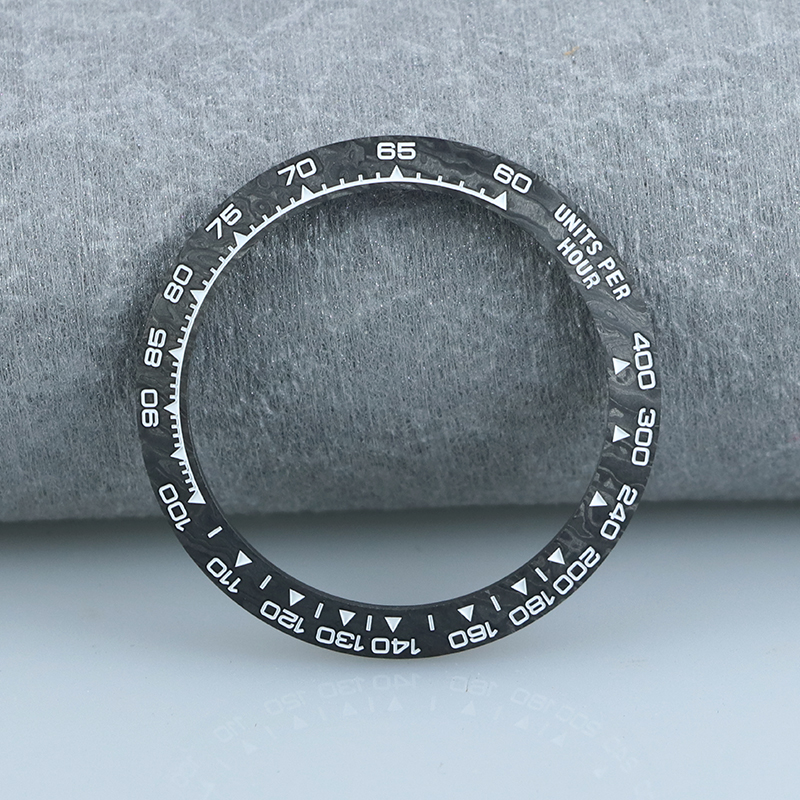 Custom 38.5mm* 30.5mm Watch Parts 4130 Pure Carbon Fiber Bezel for Daytona