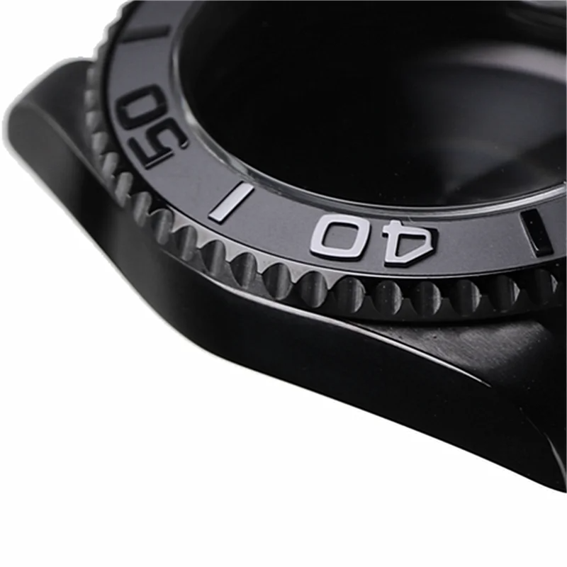 5ATM Waterproof Ceramic Bezel Insert Transparent Case Back Sapphire 40mm NH35 Stainless Steel Watch Case