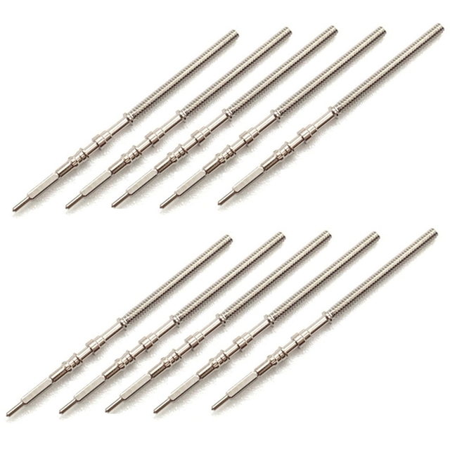 10Pcs Movement Watch Steel Stem Crown Kit Watch of Parts NH35 NH36 NH38 NH39 Movement Watch Stem Spare Parts