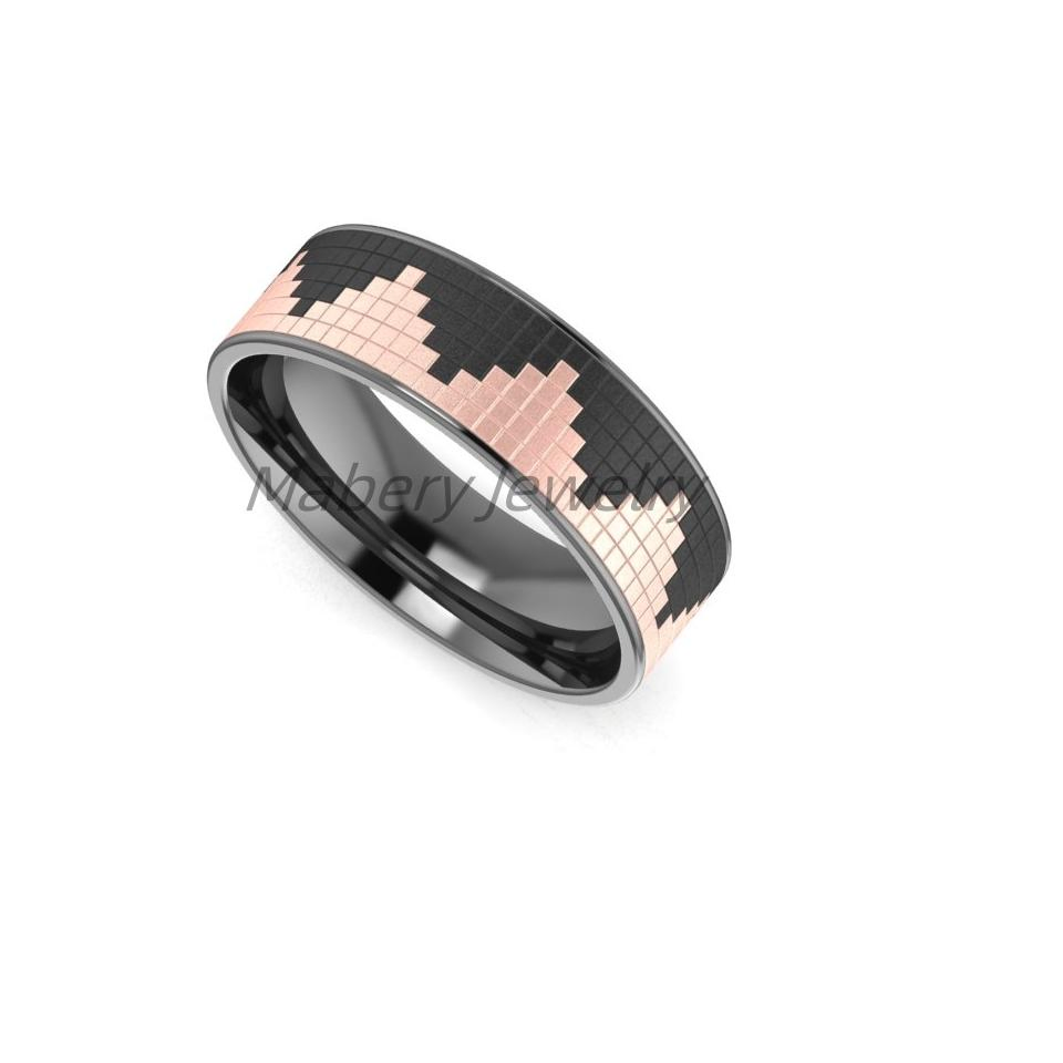 Men's Accessory Set: Ring, Watch, Cufflinks in Stainless Steel