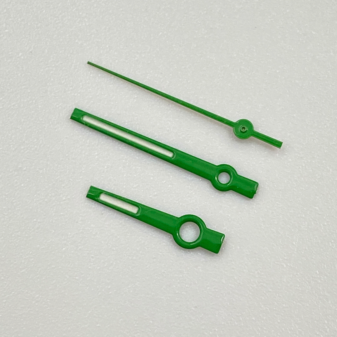 High Quality Stainless Steel Watch Accessory Colorful Luminous Hands Waterproof NH35 NH36 Movement Green Color Watch Parts