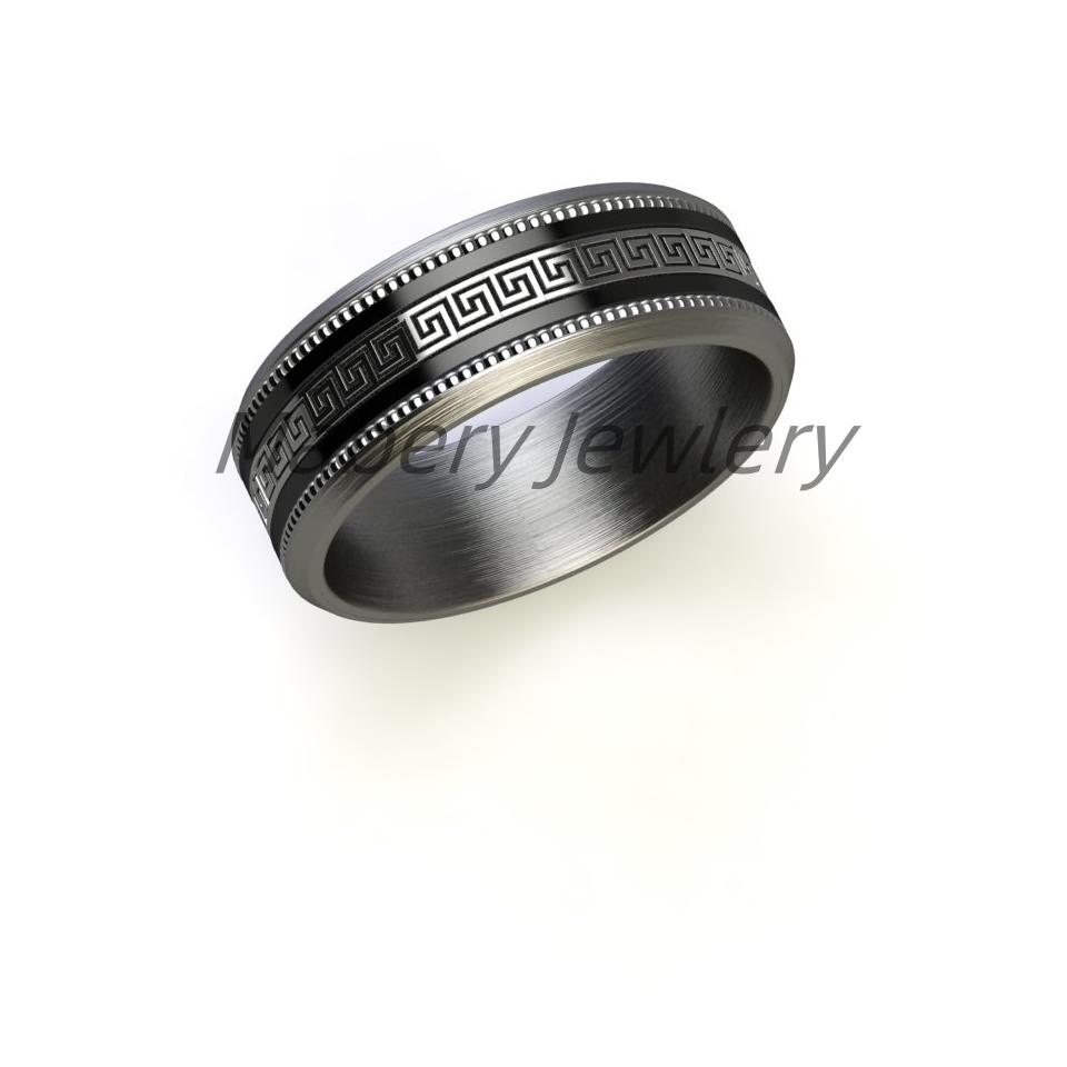 Brushed Stainless Steel Jewelry Ring Matching Stainless Steel Watch