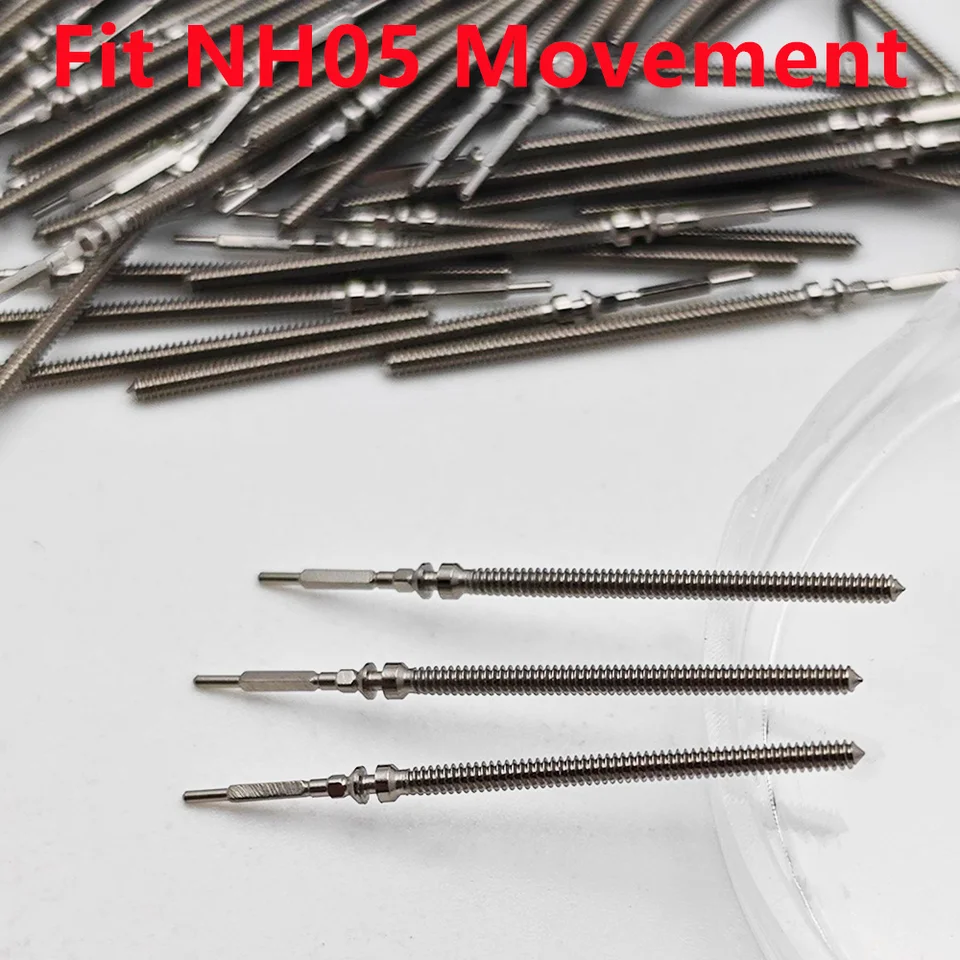 NH05/06 Watch Crown Stem Stainless Steel Spare Part HT5002 (13mm/21mm) for NH05/06 Movement Watch Repair Tool Accessories