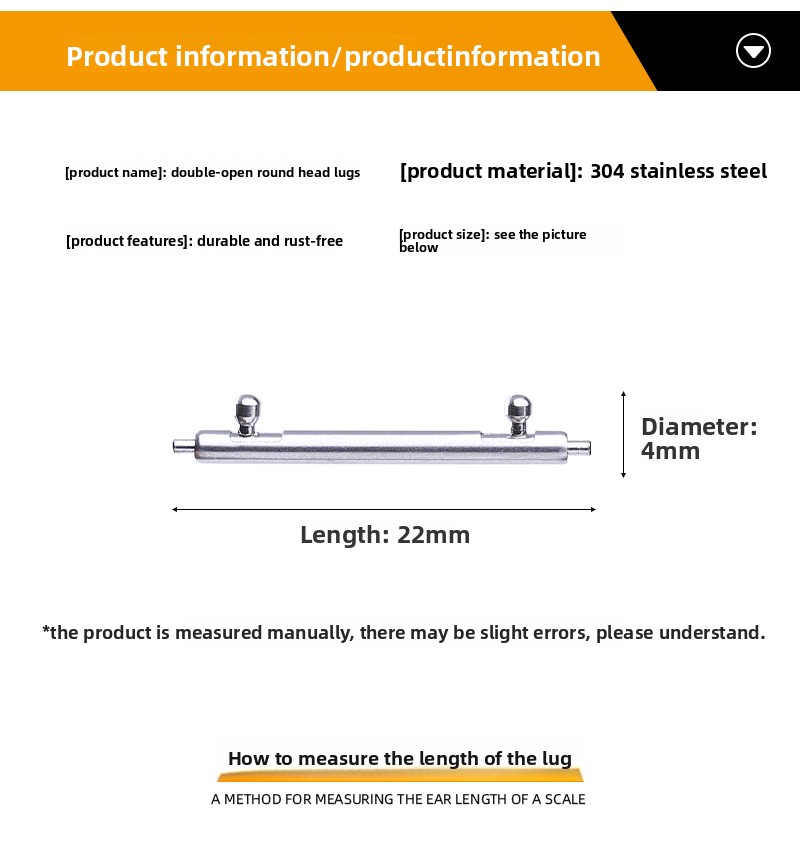 Wholesale Customizable Full Steel Lugs 304/316 Stainless Steel Double Open Head Silicone Strap for Wristwatch Switches