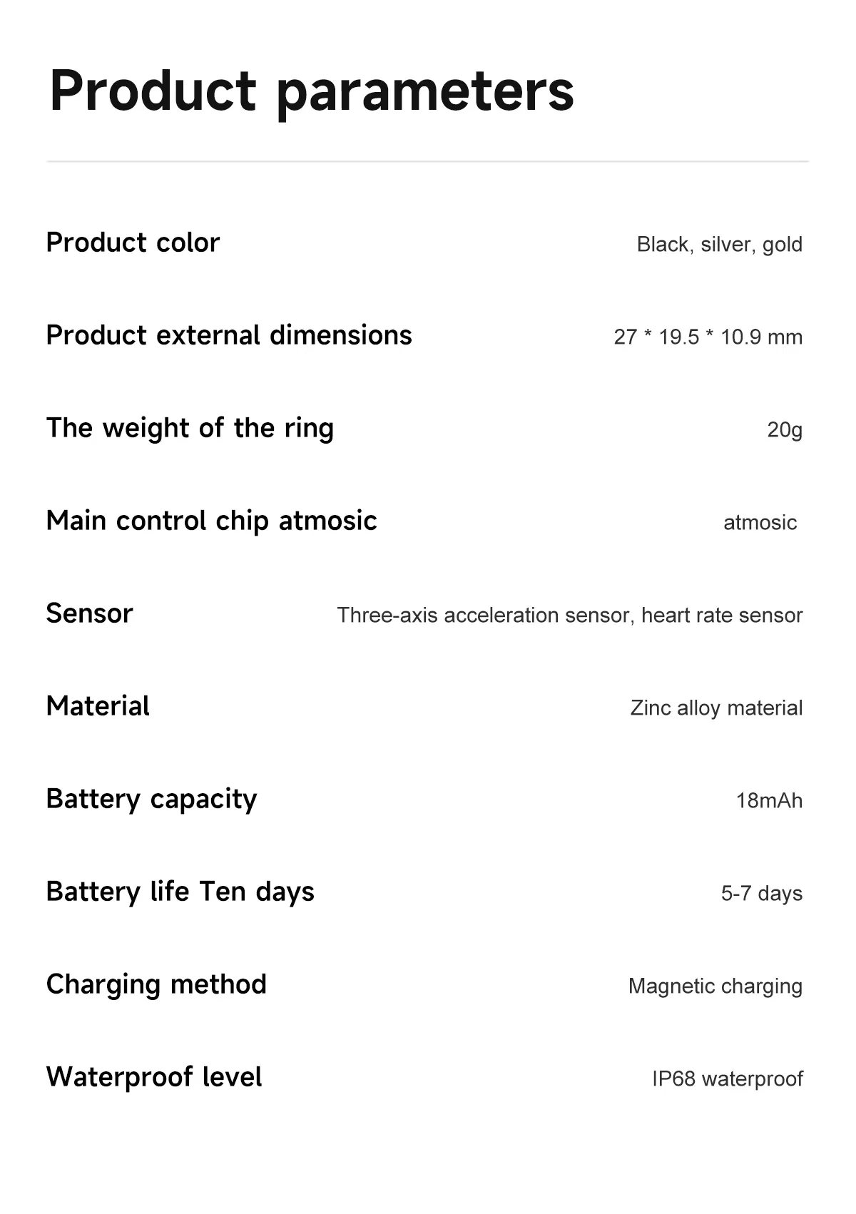 Wr01 Digital Finger Watch IP68 Waterproof Men Sport Quartz Watches Retractable Strap Smart Ring