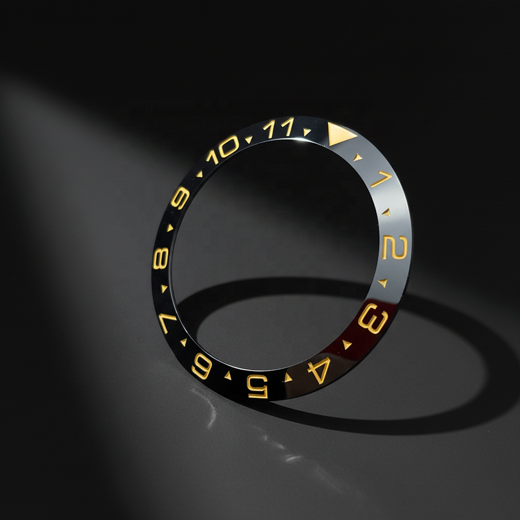 SKX007 38mm Slope Gold Color Black Ceramic Watch Bezel Insert Watch Parts