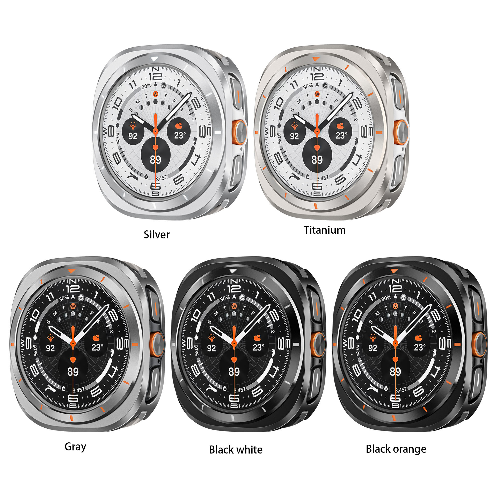 Smart Zinc Alloy Protective Bumper Hard Back Cover 47mm Shockproof 2 in 1 Metal Watch Case for Samsung Watch 7 Ultra