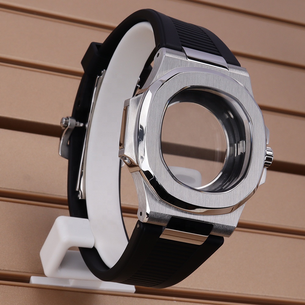 40mm MEN'S Mechanical Watch Case Exhibition BackCover for Nautilus Style NH35/NH36 Movement 10ATM Modification Replacement Parts