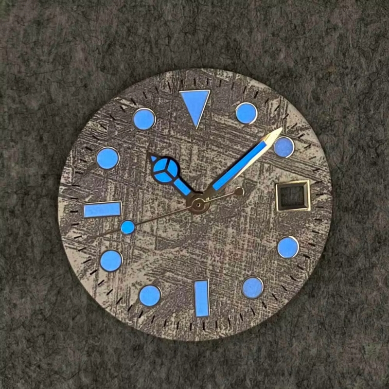 TBL OEM Customized LOGO 29 MM Natural Meteorite Watch Dial Hands TBL-AD0047 for Mingzhu 2813 and Japan 8215 Series Movements