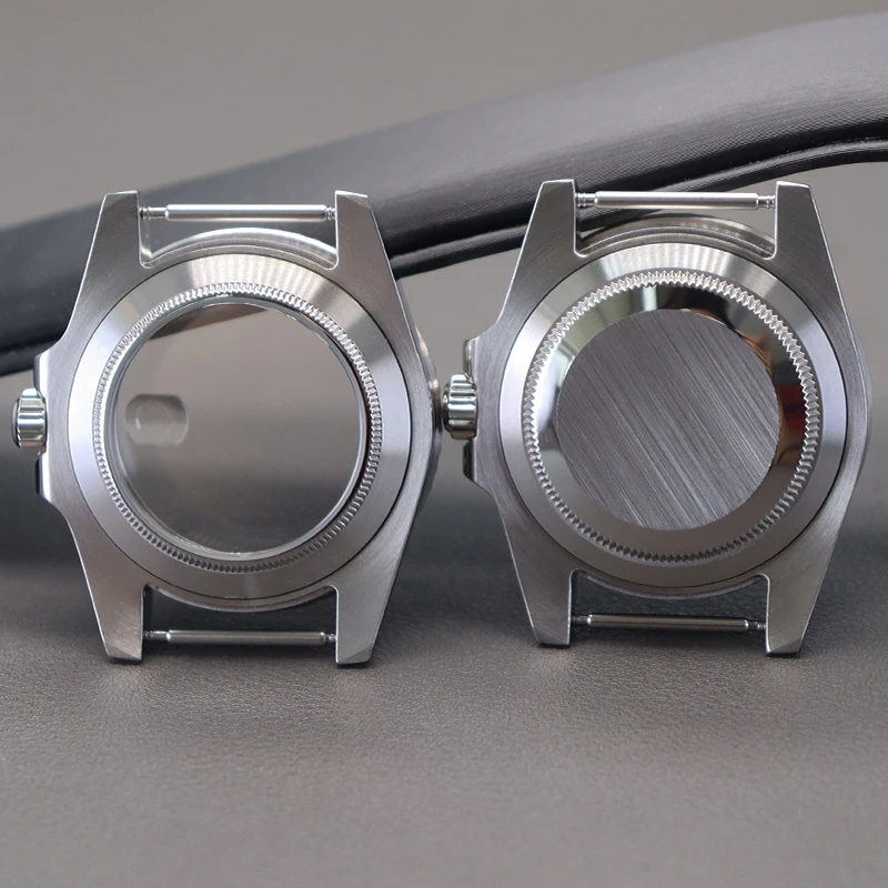 5ATM Waterproof Ceramic Bezel Insert Transparent Case Back Sapphire 40mm NH35 Stainless Steel Watch Case