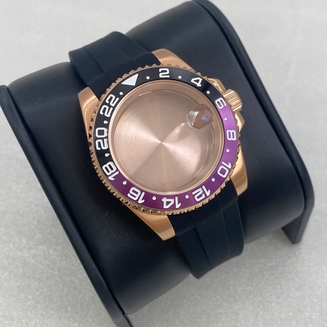 Watch-case-manufacturer Custom Stainless Steel Watch Hard Case Classic GMT NH34/35 Movement Back Watch Mod Case