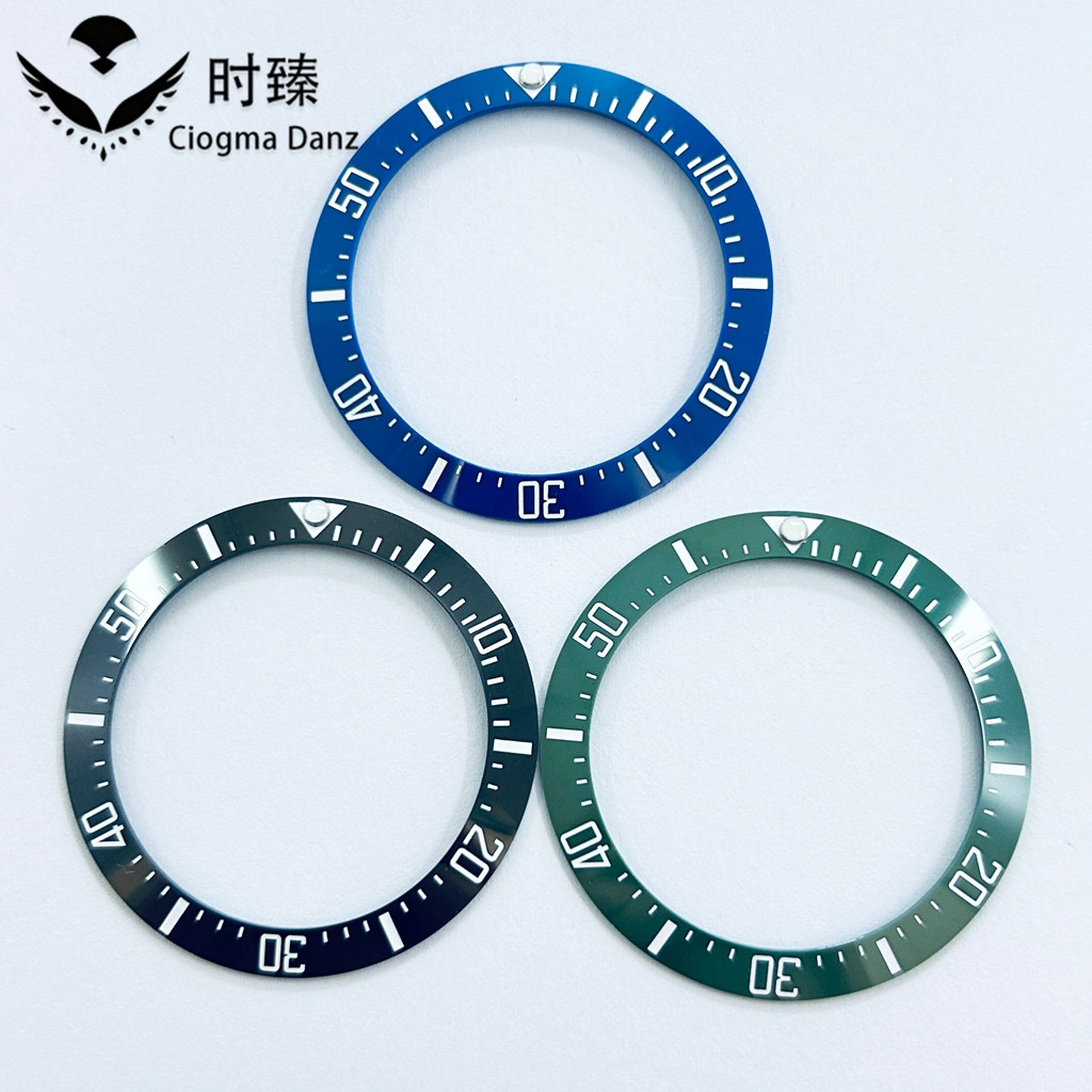 Factory Direct 40mm/31.5mm Black Ceramic Aluminium Sloping Bezel Fit 44mm Watch Case Watch Accessories Parts SEA Bezel Insert