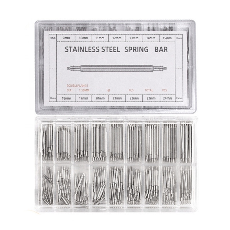 1.5mm 1.8mm Diameter 8-25mm Double Shoulder No Flange Stainless Steel Watch Spring Bar Pin for Watch Band Link 304L