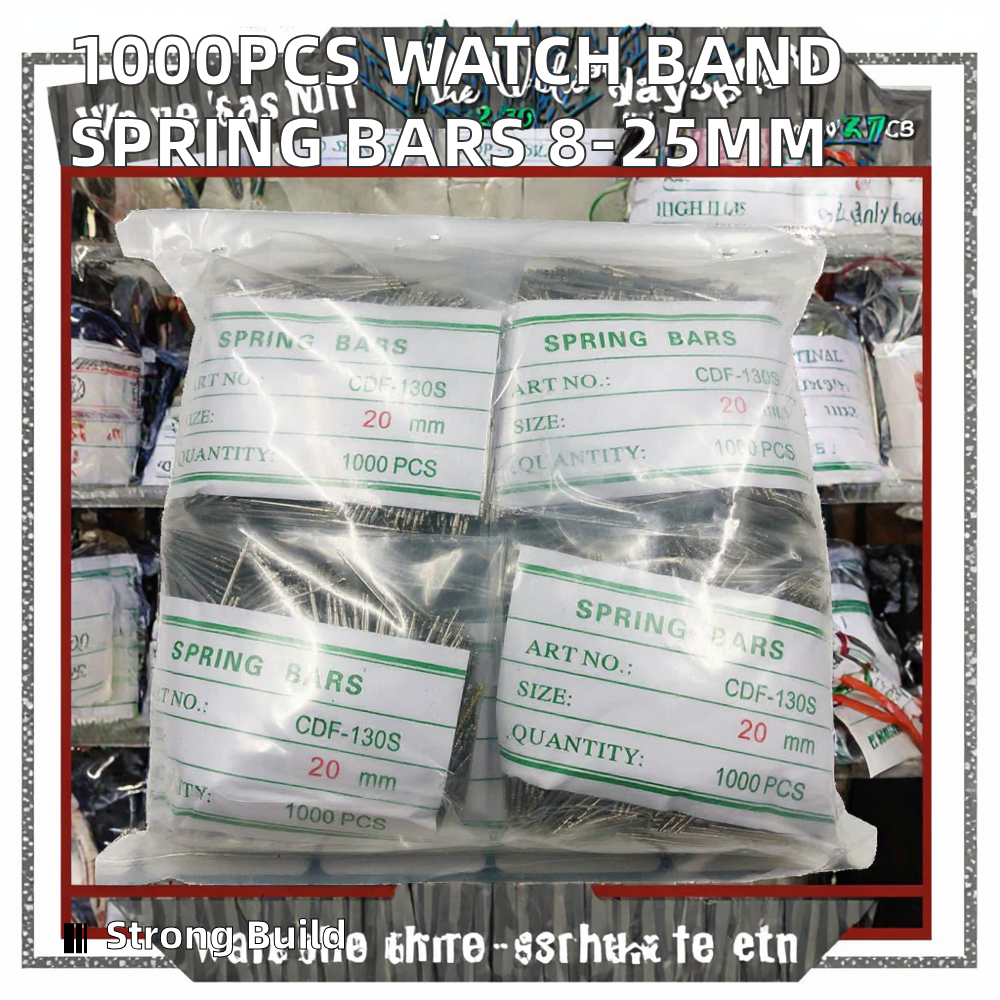 1000pcs Stainless Steel 8mm-25mm Band Spring-Loaded Shafts Watch Repair Tools Spring Bar