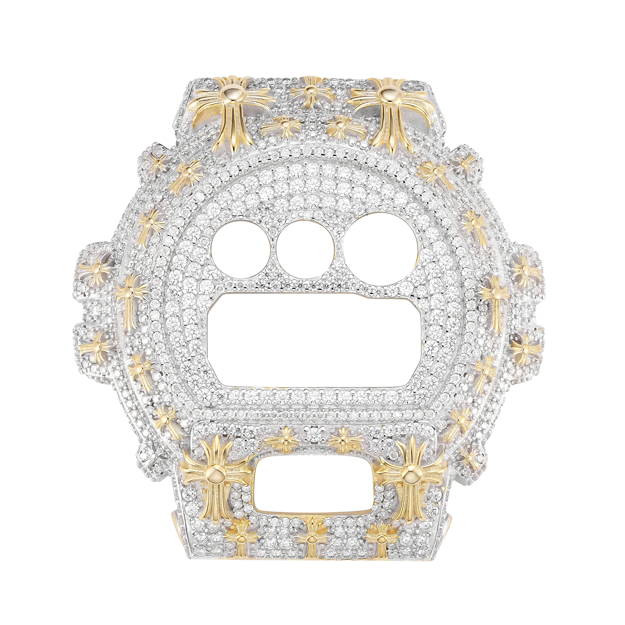 Fine Jewelry Moissanite Bezel for Gshock Hip Hop GW6900 S925 Miossanite Diamond Bezel Iced Out Moissanite Watch Bezel Case