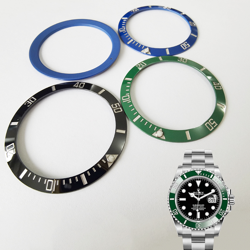 Titanium Silvery Color Word Ceramic 38.5mm Bezel for SUB 41mm 126610 126613 Automatic Watch
