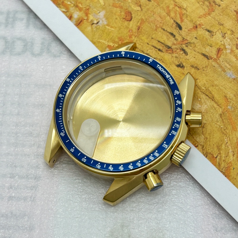 Rose Gold Stainless Steel 39.7mm Multifunctional Watch Case Bezel Seiko VK63 Quartz Movement Fits 20mm Steel Strap Mainland