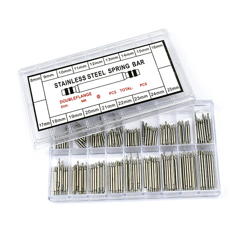 Professional 180/270/360 Pcs Watch Band Spring Bars Stainless Steel Link Pins Dia 1.5mm Size 8-25mm