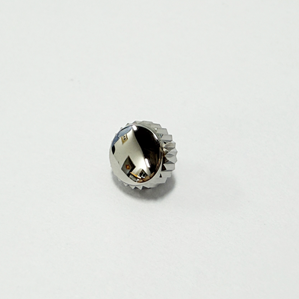 Watch Accessories Silver Polished Titanium Sharp Teeth Custom Made Screw Watch Crown 6mm 7mm 8mm Fit for NH35/NH36/ETA 2824