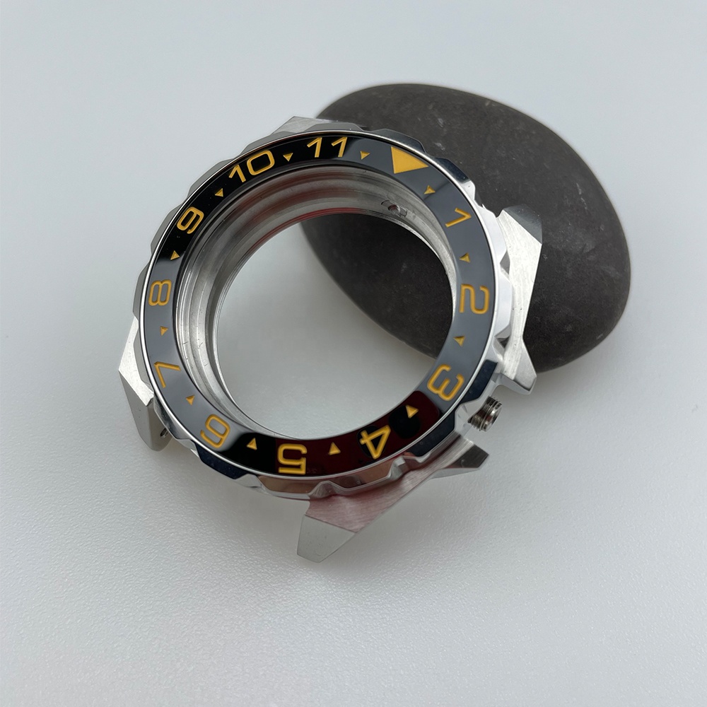 SKX007 38mm Slope Gold Color Black Ceramic Watch Bezel Insert Watch Parts
