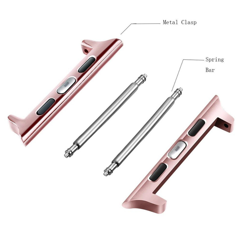 Hot Selling Metal Adapters for Apple Watch Wristbands, Stainless Steel Connectors Lug for Apple Watch Series SE/7/6/5/4/3/2/1
