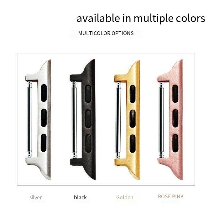 Stainless Steel Breathable Smartwatch Luxury Lugs Connector Strap Adapter for Watch Series 10 9 8 7 6 SE 2 SE Buckle