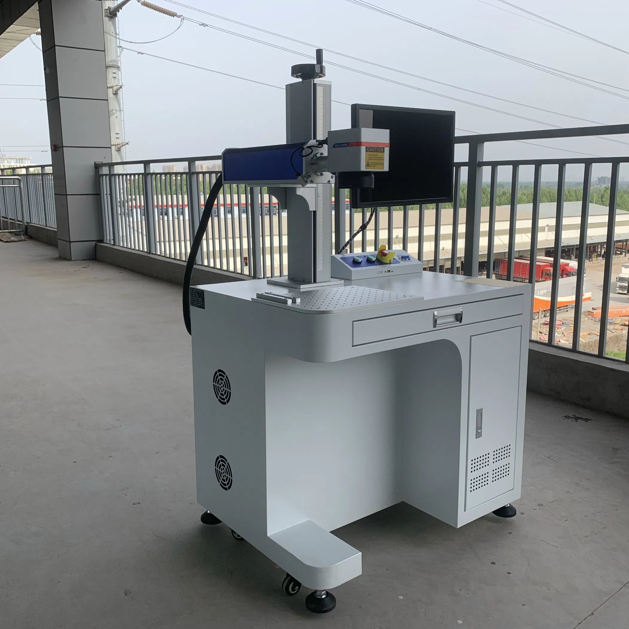 60W Fiber Laser Marking Machine Laser Marker for Metal Plastic