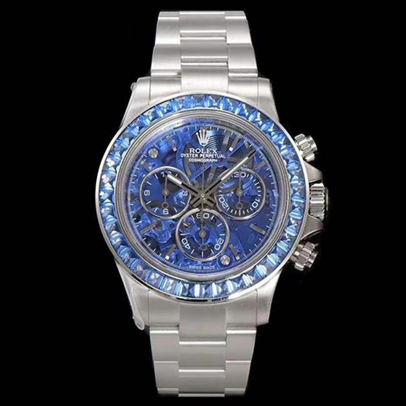 Wholesale Men's Luxury Moissanite Watches 904L Stainless Steel Automatic Mechanical Movement 20mm Band Width Pointer Dial Metal