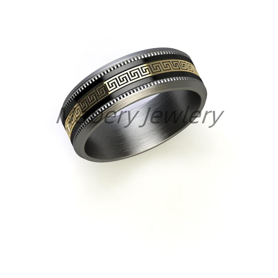 Brushed Stainless Steel Jewelry Ring Matching Stainless Steel Watch