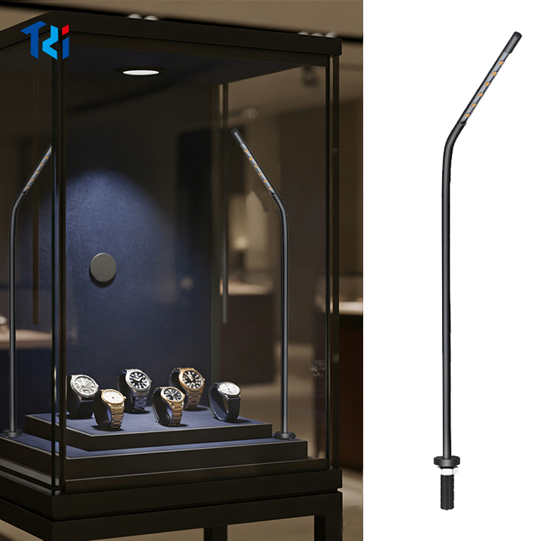 Aluminum Customized Height Slim stem Pole Spotlight for Watch Display showcase