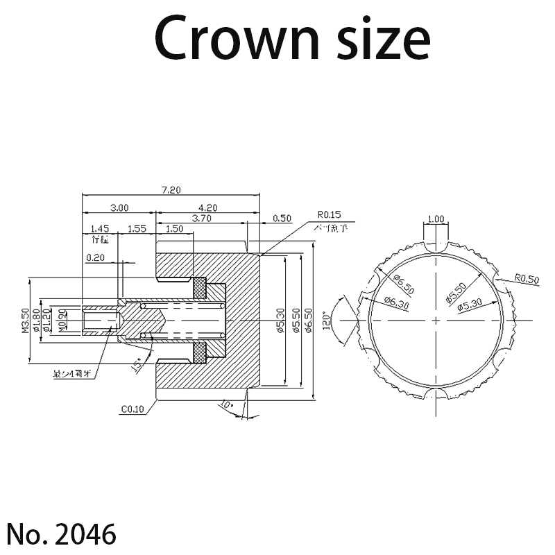 Watch Crown Black