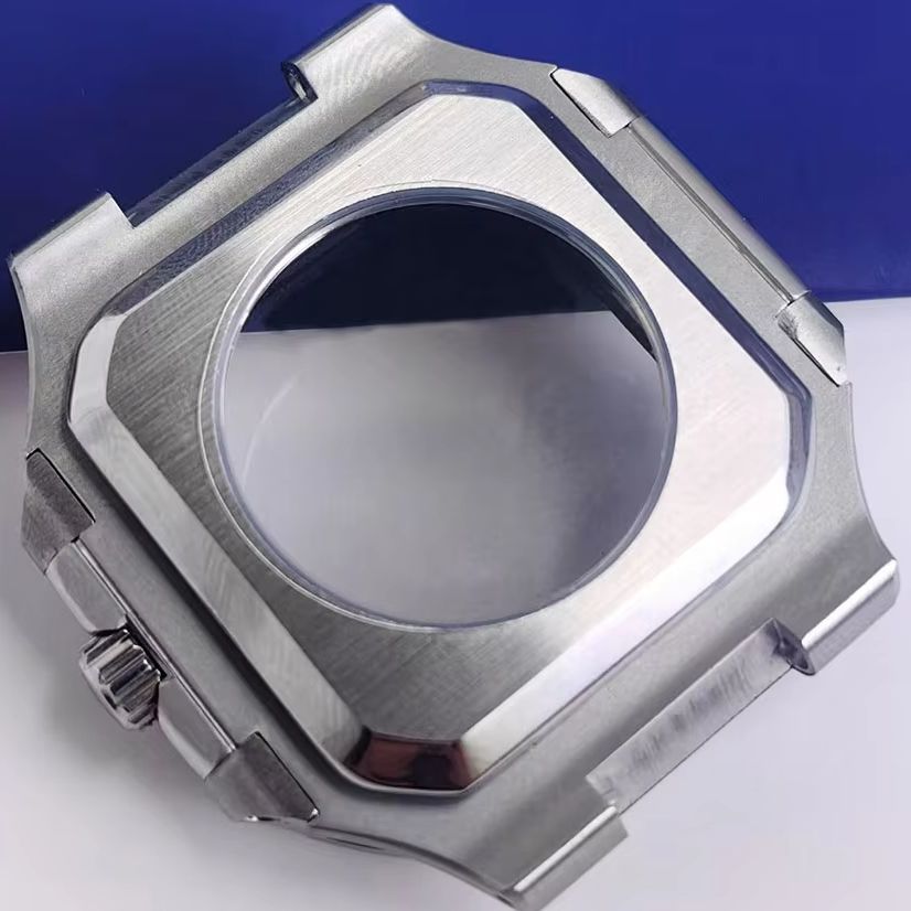 38mm Stainless Steel Automatic Movement Watch Repair Parts Transparent Back Cover New Square Case NH35 Ordinary Glass Waterproof