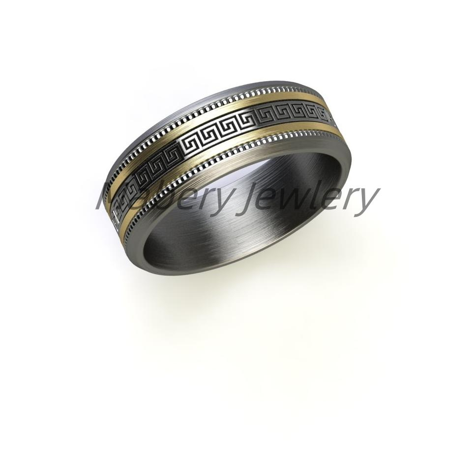 Brushed Stainless Steel Jewelry Ring Matching Stainless Steel Watch